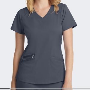 Harmony scrub top — pewter